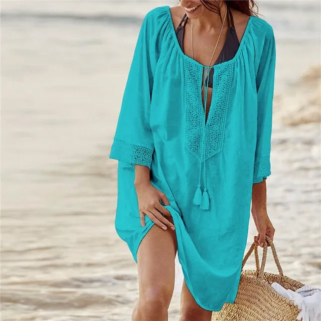 2019 Cotton Tunics for Beach Pareo