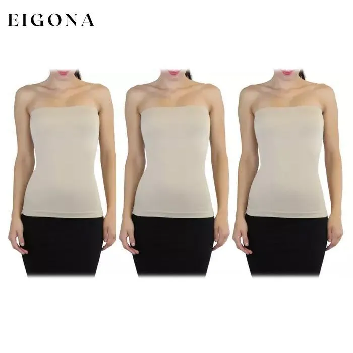 3-Pack: Sleek and Slimming Women's Tube Tops