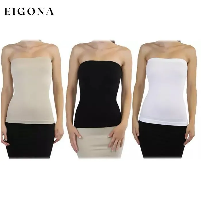3-Pack: Sleek and Slimming Women's Tube Tops