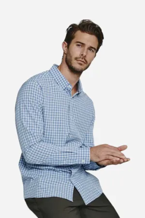 7 Diamonds Deus Long Sleeve Shirt in Light Blue
