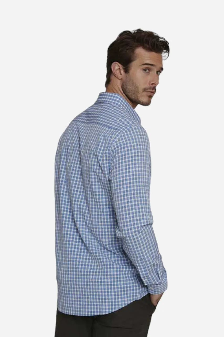 7 Diamonds Deus Long Sleeve Shirt in Light Blue