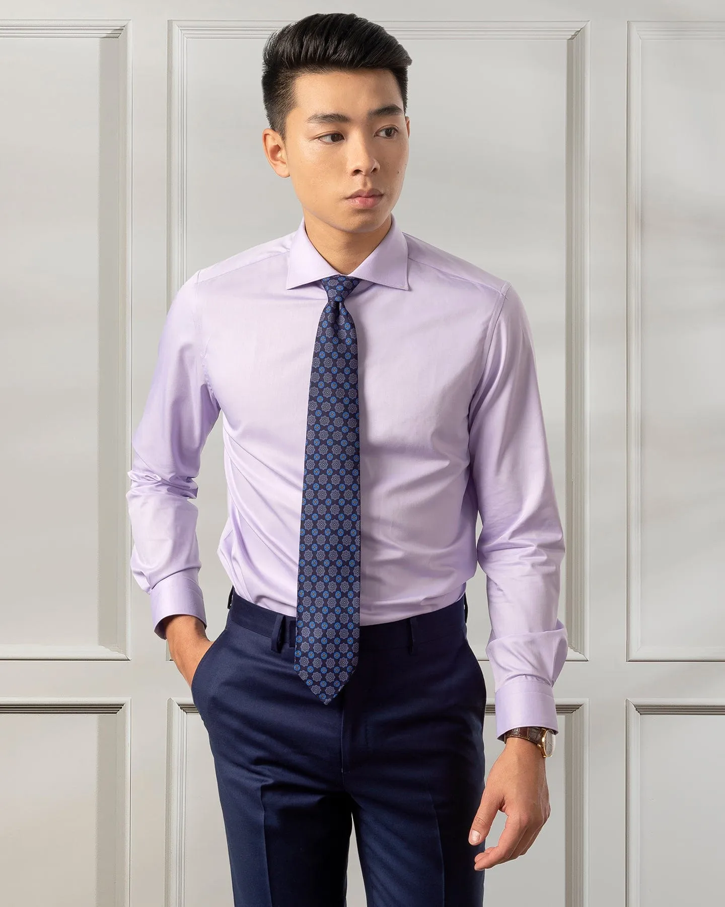 Angelo Bamboo Purple Shirt