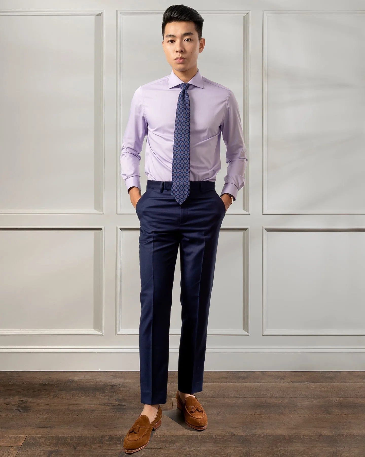 Angelo Bamboo Purple Shirt