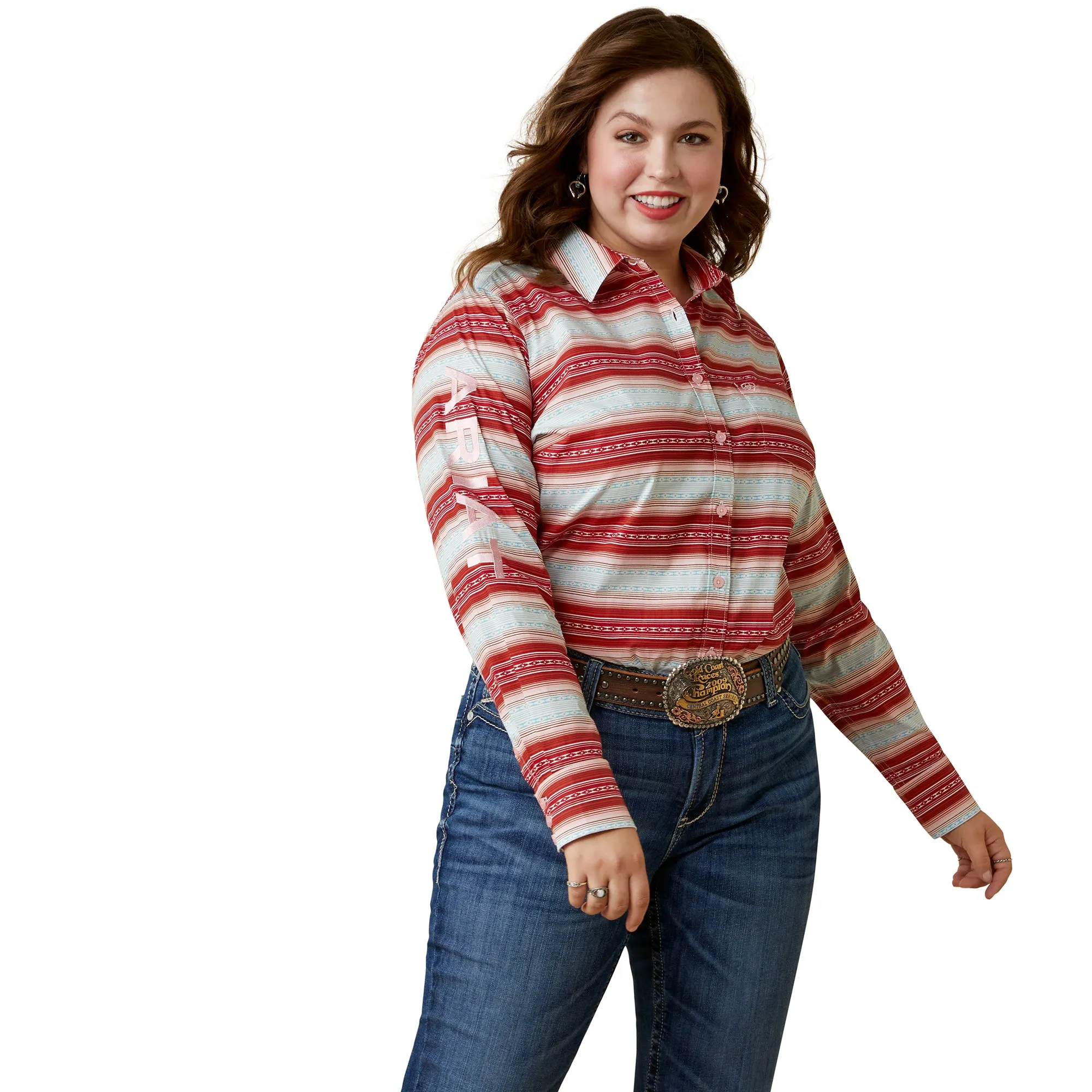 Ariat® Ladies Team Kirby Savannah Print Button Down Shirt 10044957