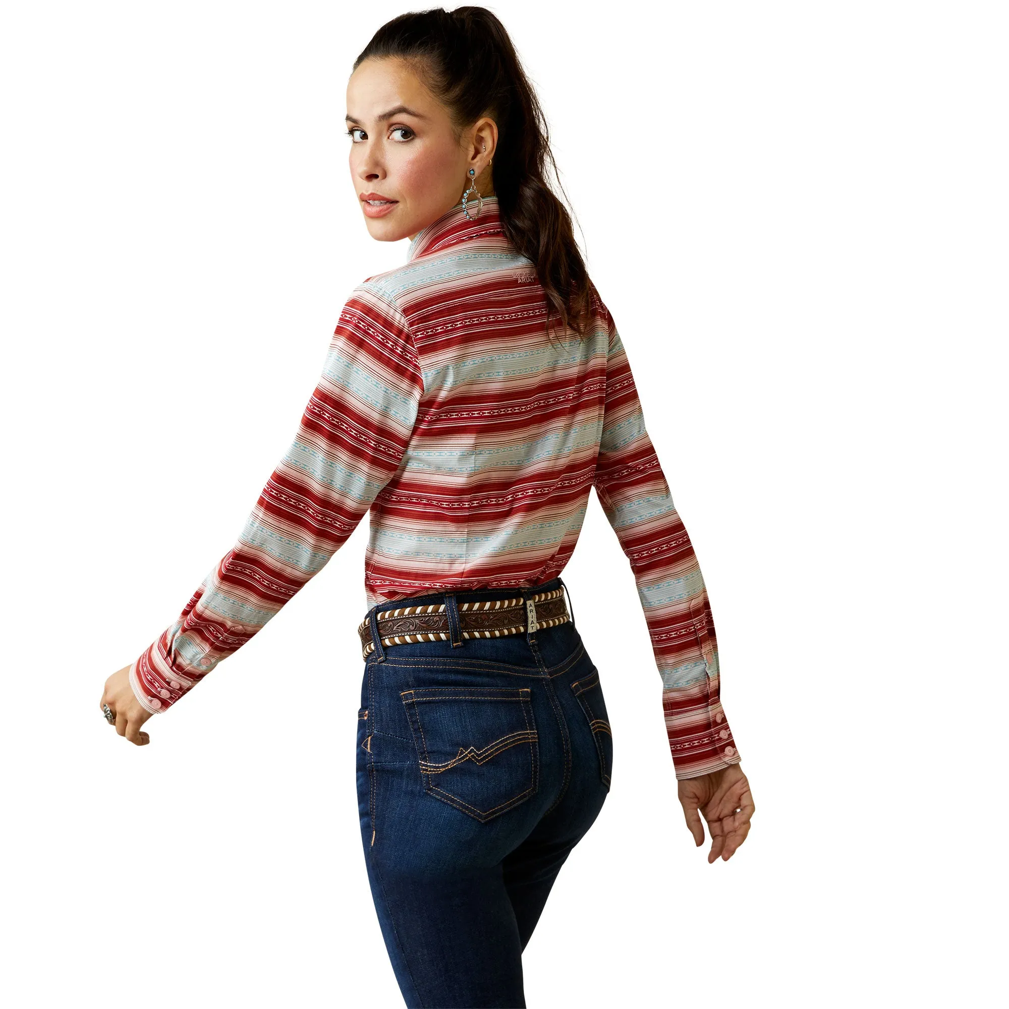 Ariat® Ladies Team Kirby Savannah Print Button Down Shirt 10044957