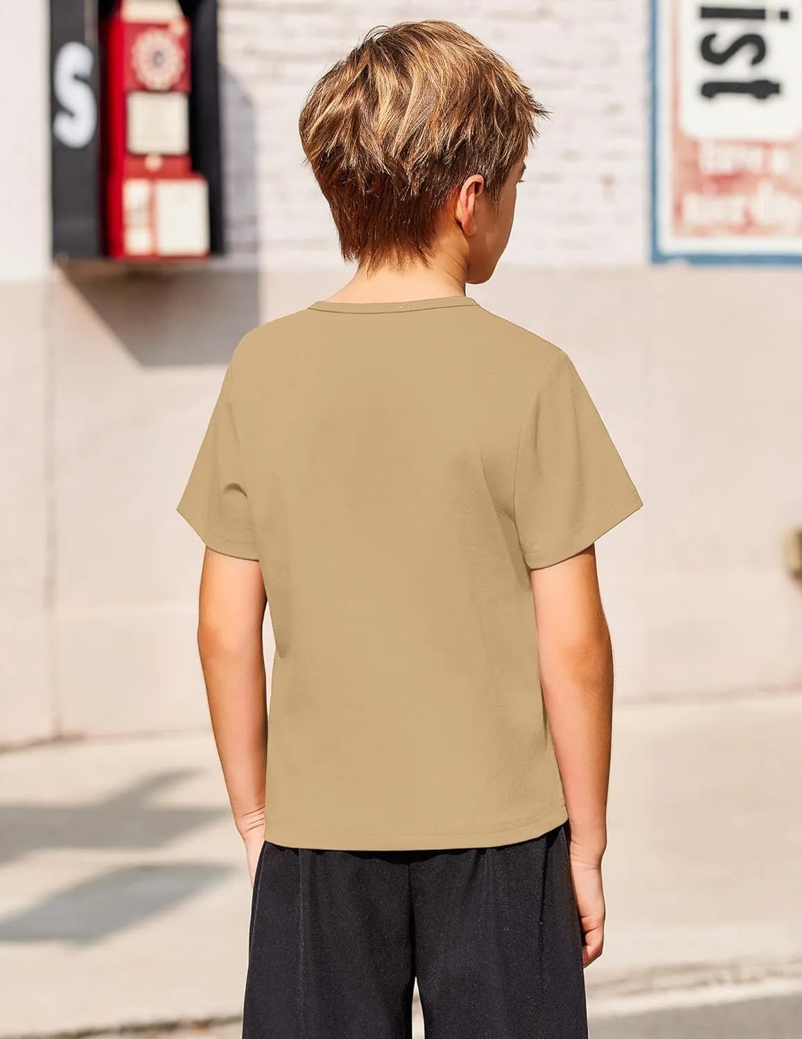 Arshiner Boy's Henley Shirt Soft Style T-Shirt with Multi Color