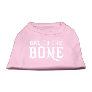 Bad to the Bone Dog Shirt Light Pink XXXL (20)