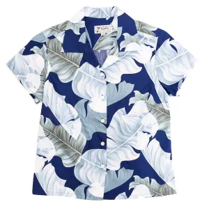 Banana Leaf (Women's Shirt) - Navy