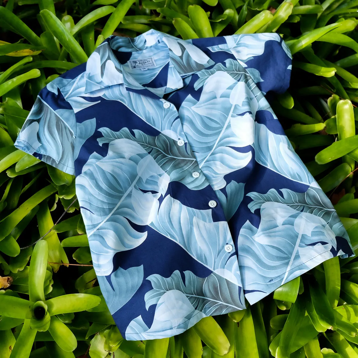 Banana Leaf (Women's Shirt) - Navy