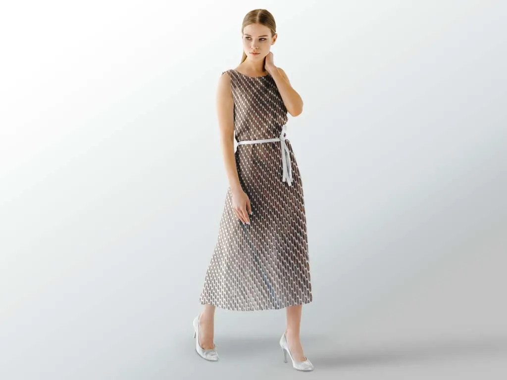 Beige Can Can Fabric