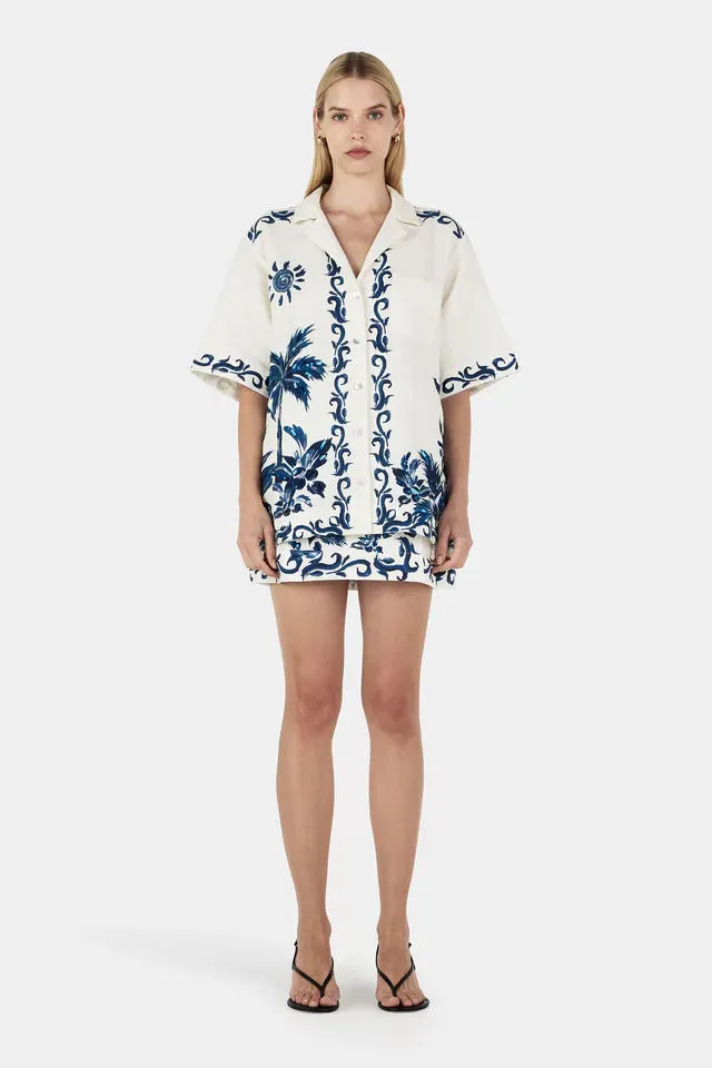 BOHDI SHIRT-BLUE HAWAII