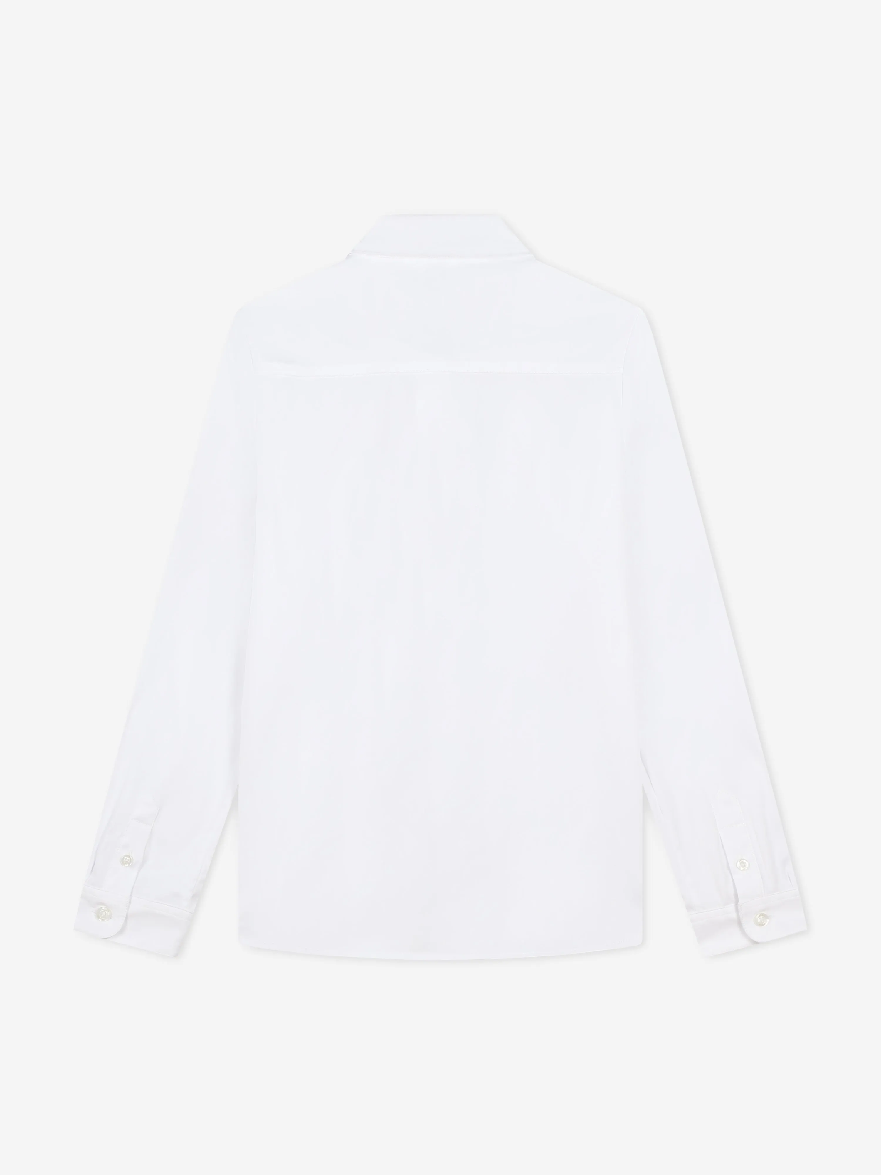 BOSS Boys Checked Shirt in White