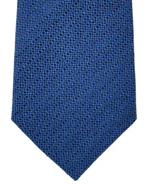 Canali Tie Dark Blue Micro Pattern - Hand Made In Italy