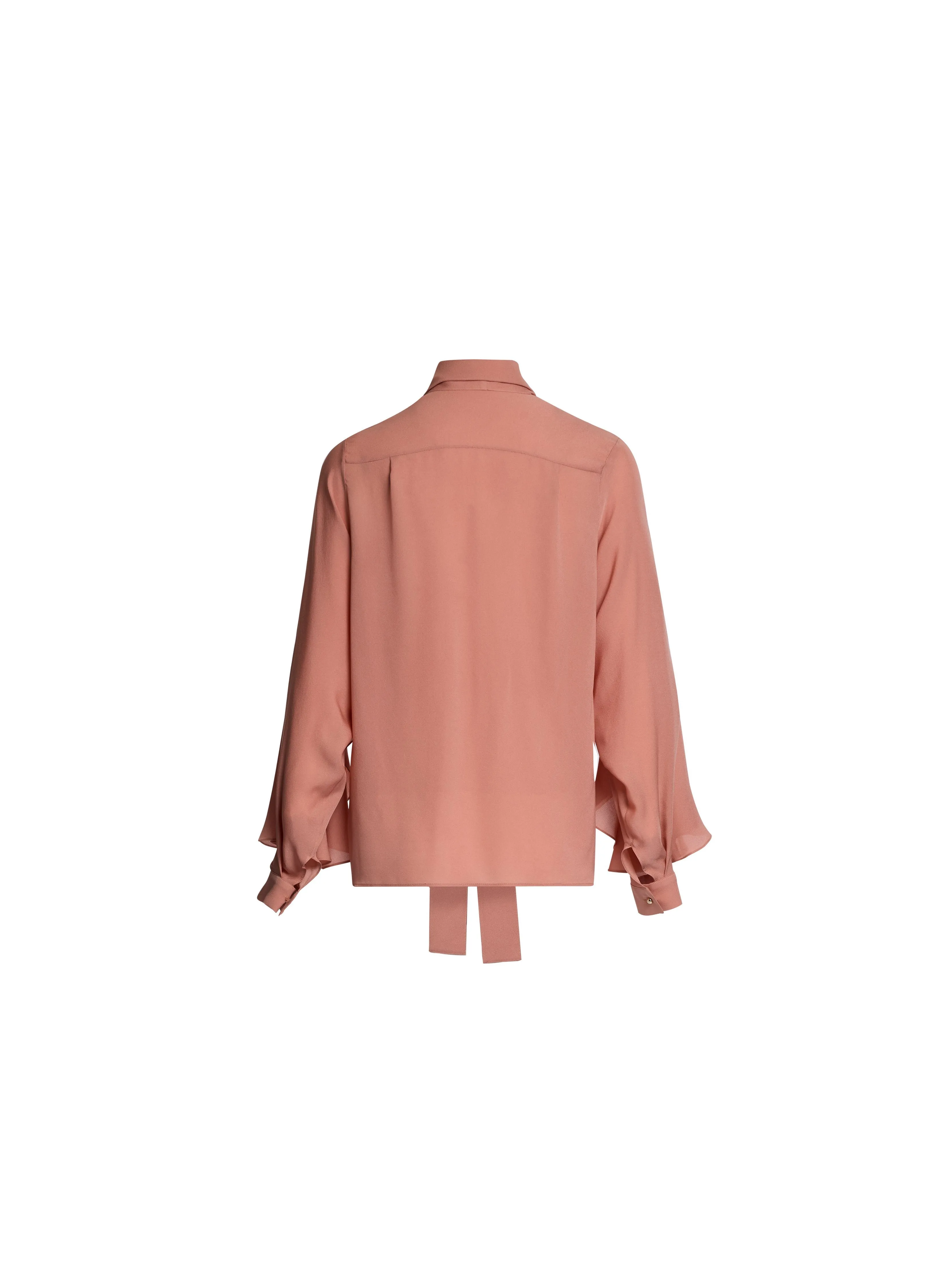 Cape-Effect Silk Shirt