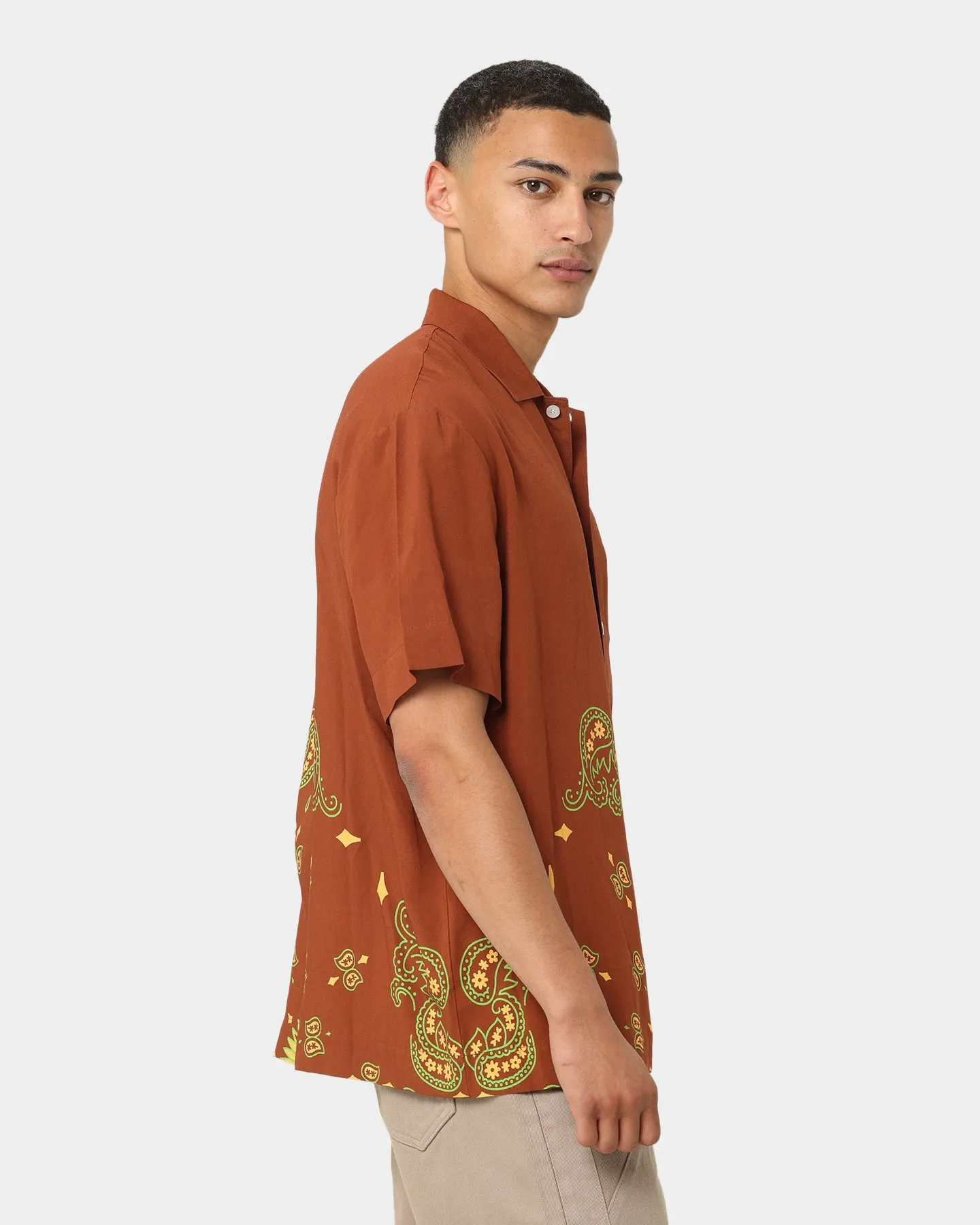 Carre Raphael Button Up Shirt Brown