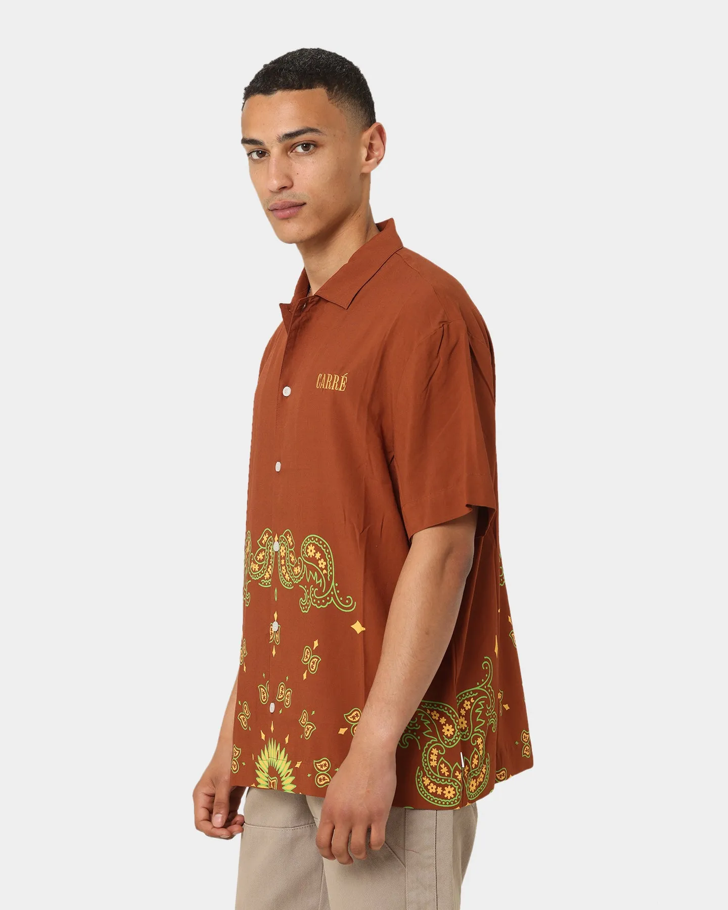 Carre Raphael Button Up Shirt Brown