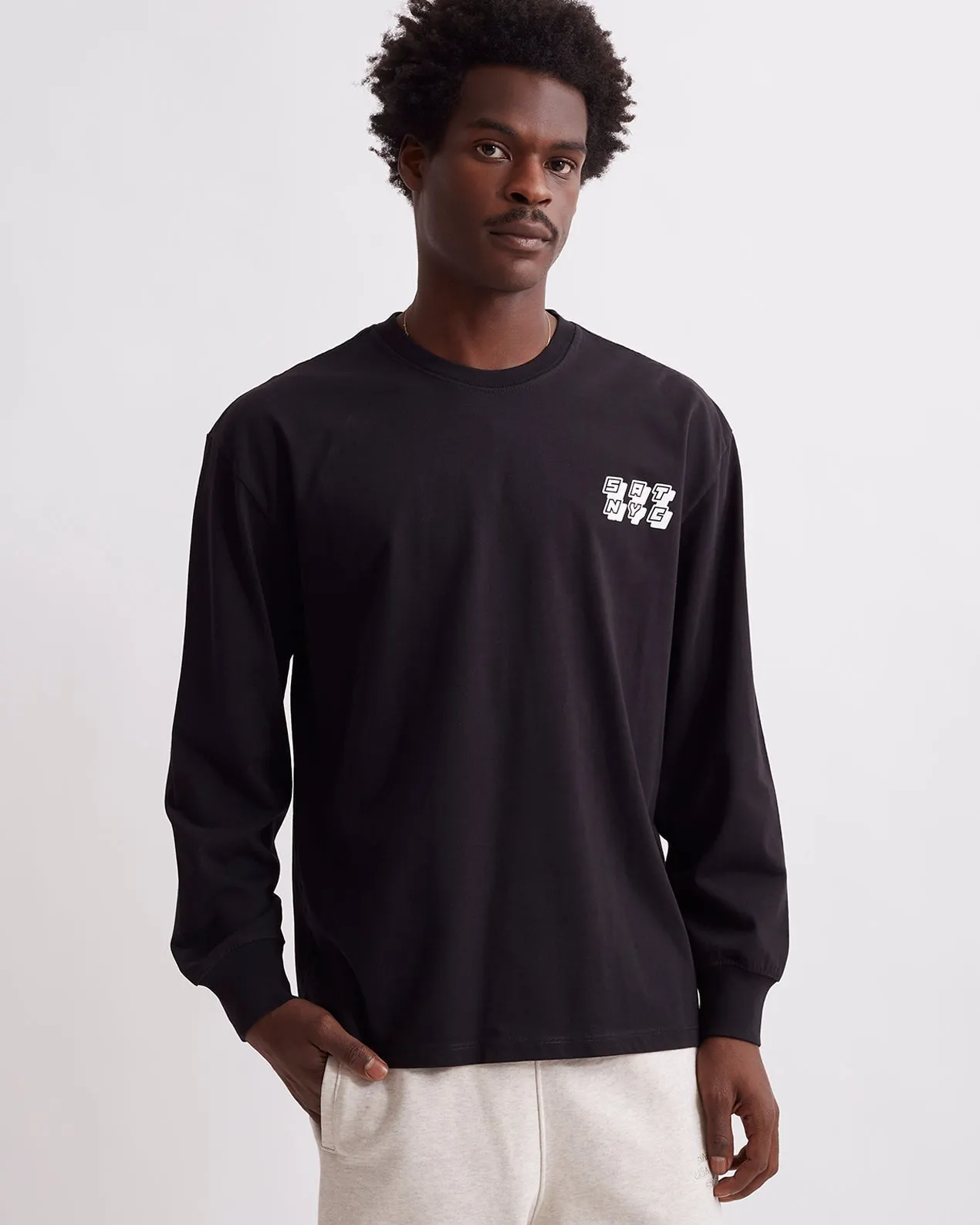 Collage Stack Relaxed Long Sleeve Tee