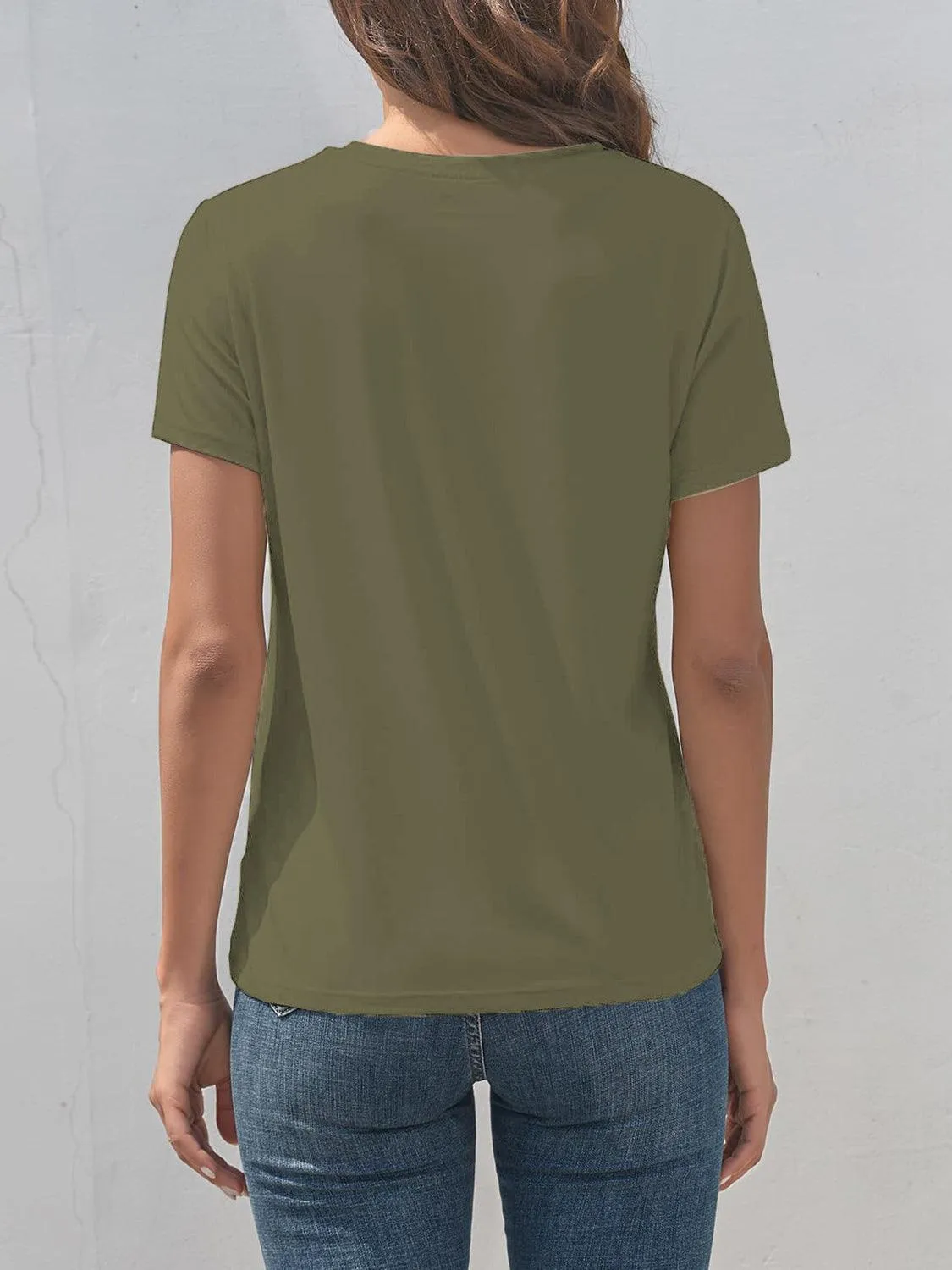Dragonfly Graphic Round Neck Short Sleeve T-Shirt