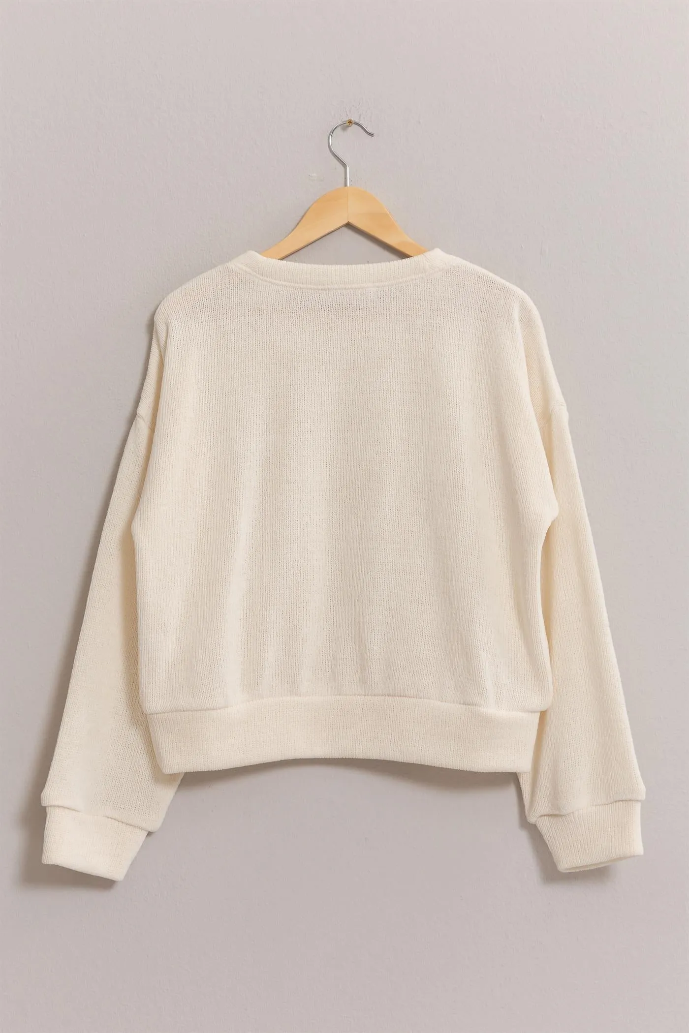 DZ24E498-Crew Neck Soft Sweatshirt