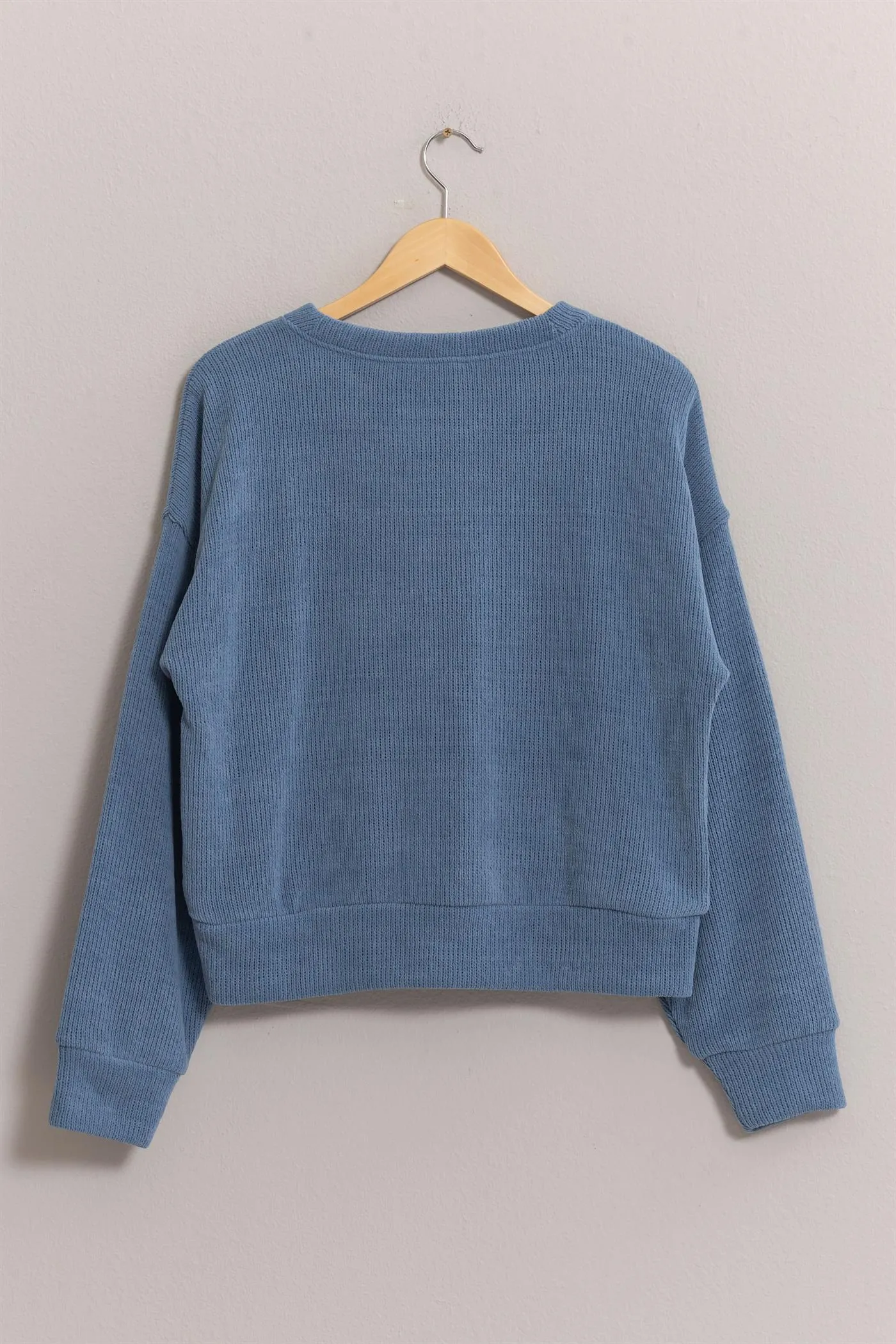 DZ24E498-Crew Neck Soft Sweatshirt