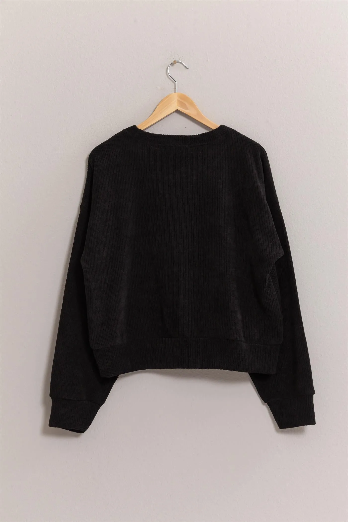 DZ24E498-Crew Neck Soft Sweatshirt