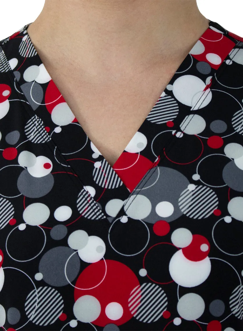 Ellipse Printed V-Neck Top