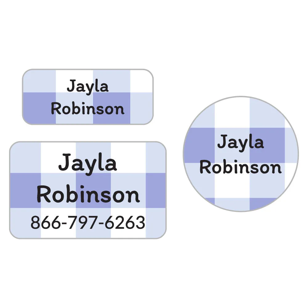 Gingham Clothing Labels Pack