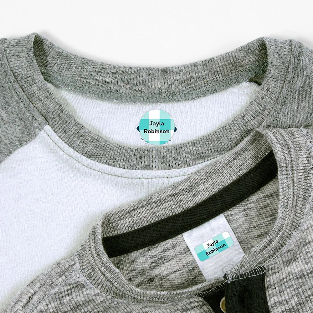 Gingham Clothing Labels Pack