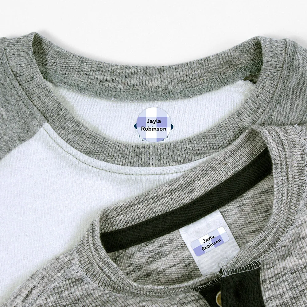 Gingham Clothing Labels Pack