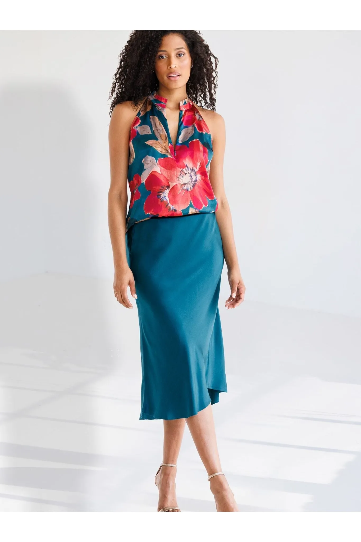 go by Go Silk Go Scuba Cutaway Top T1493-SOPA | South Pacific | Clearance Final Sale