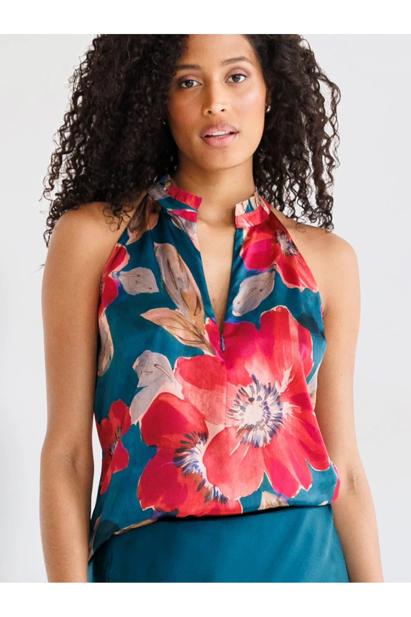 go by Go Silk Go Scuba Cutaway Top T1493-SOPA | South Pacific | Clearance Final Sale