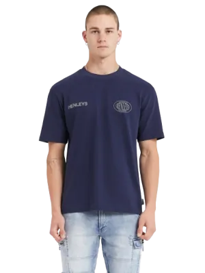 HENLEYS ESCAPADE TEE- MENS - NAVY