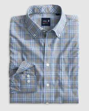 Johnnie-O Scotty Performance Button Up Sport Shirt Navy