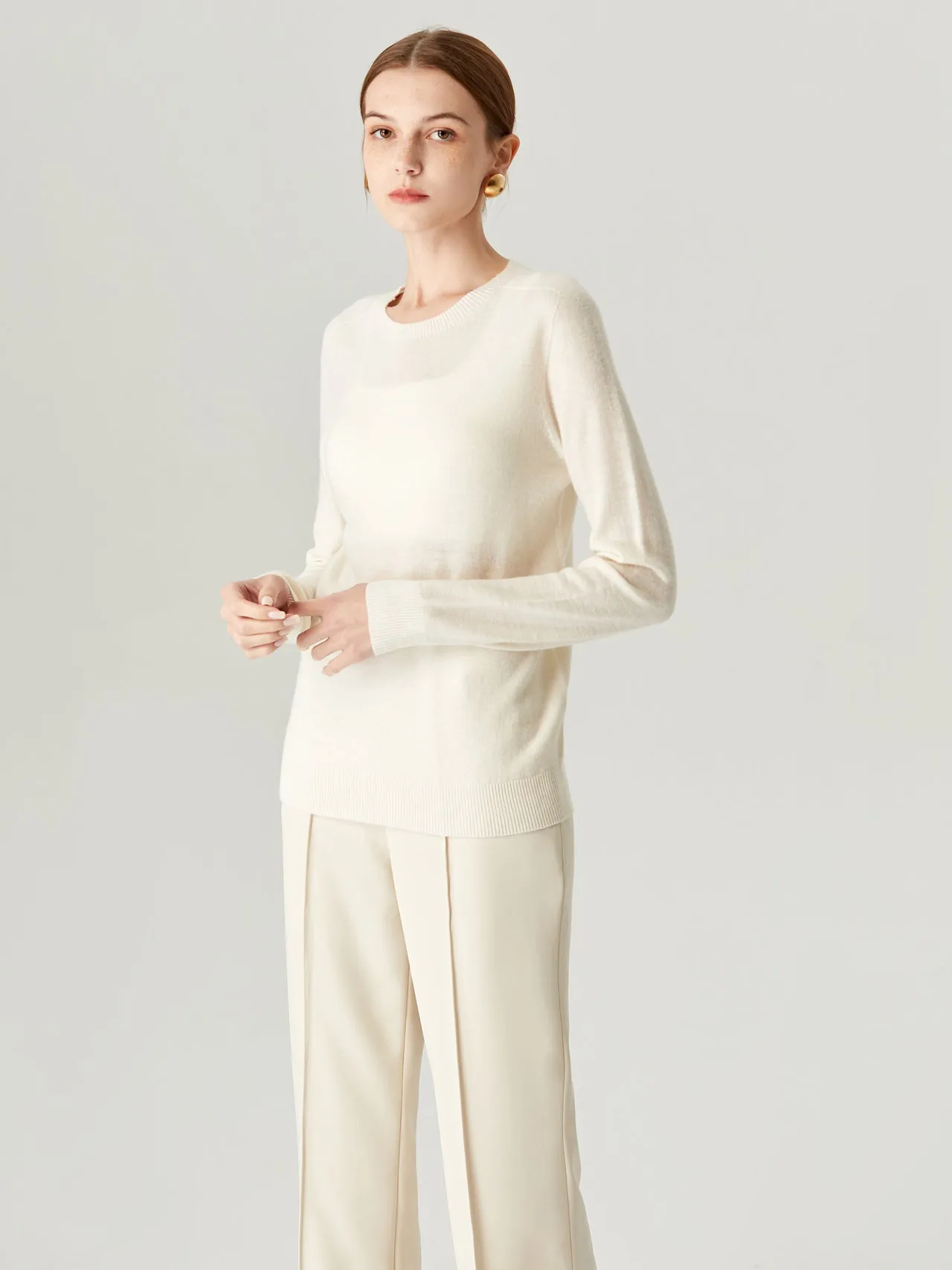 Karlee Tan Ribbed Knit Long Sleeve Sweater Top