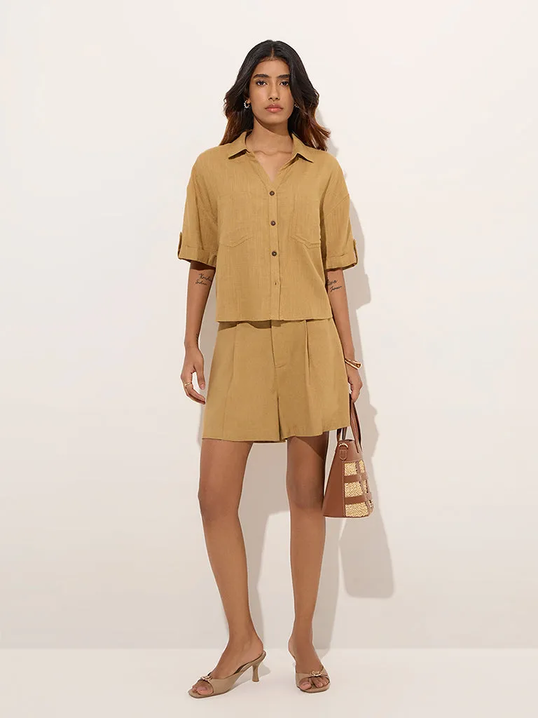 LOV Mustard Solid Shirt