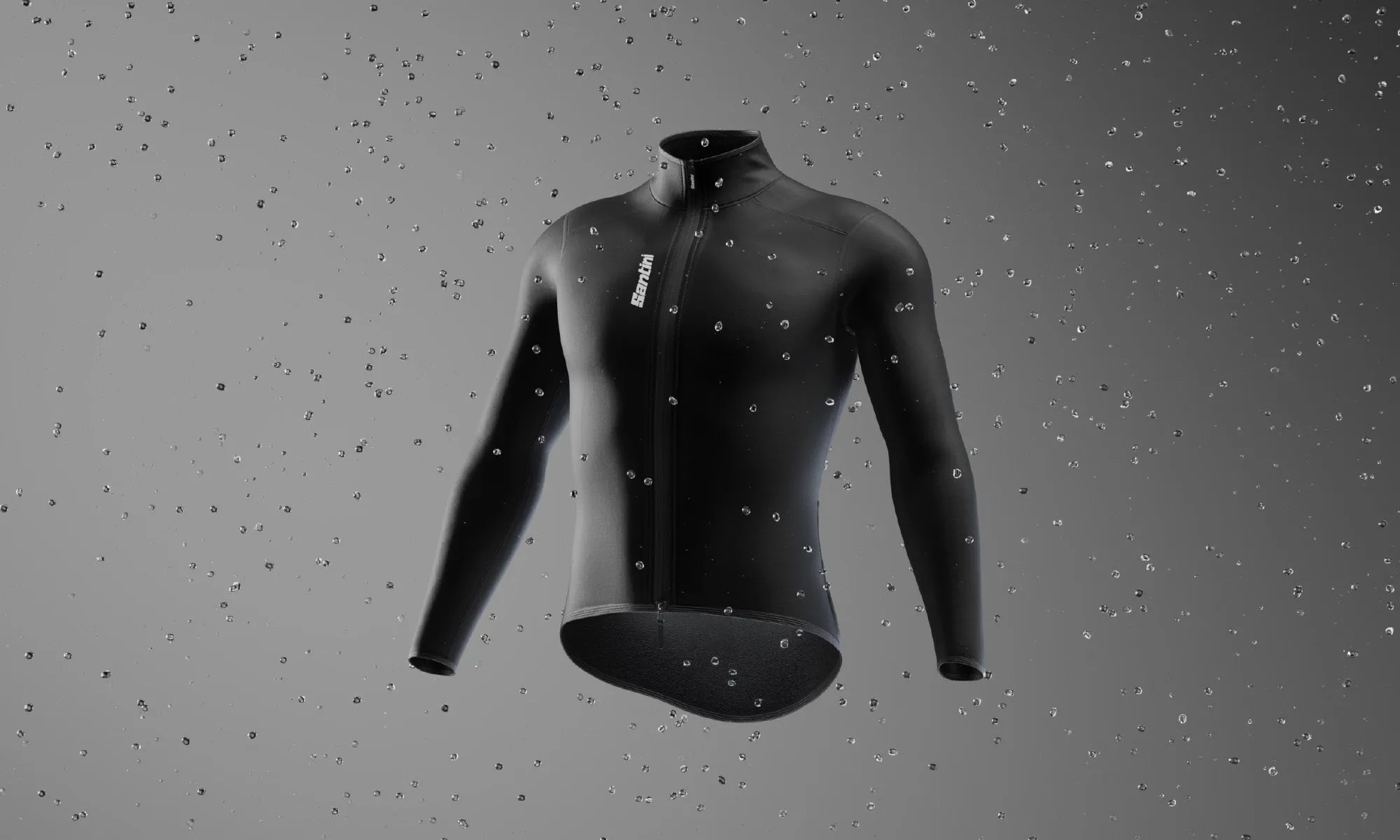 MAGIC - PACKABLE WATERPROOF JACKET  BLACK - by Santini