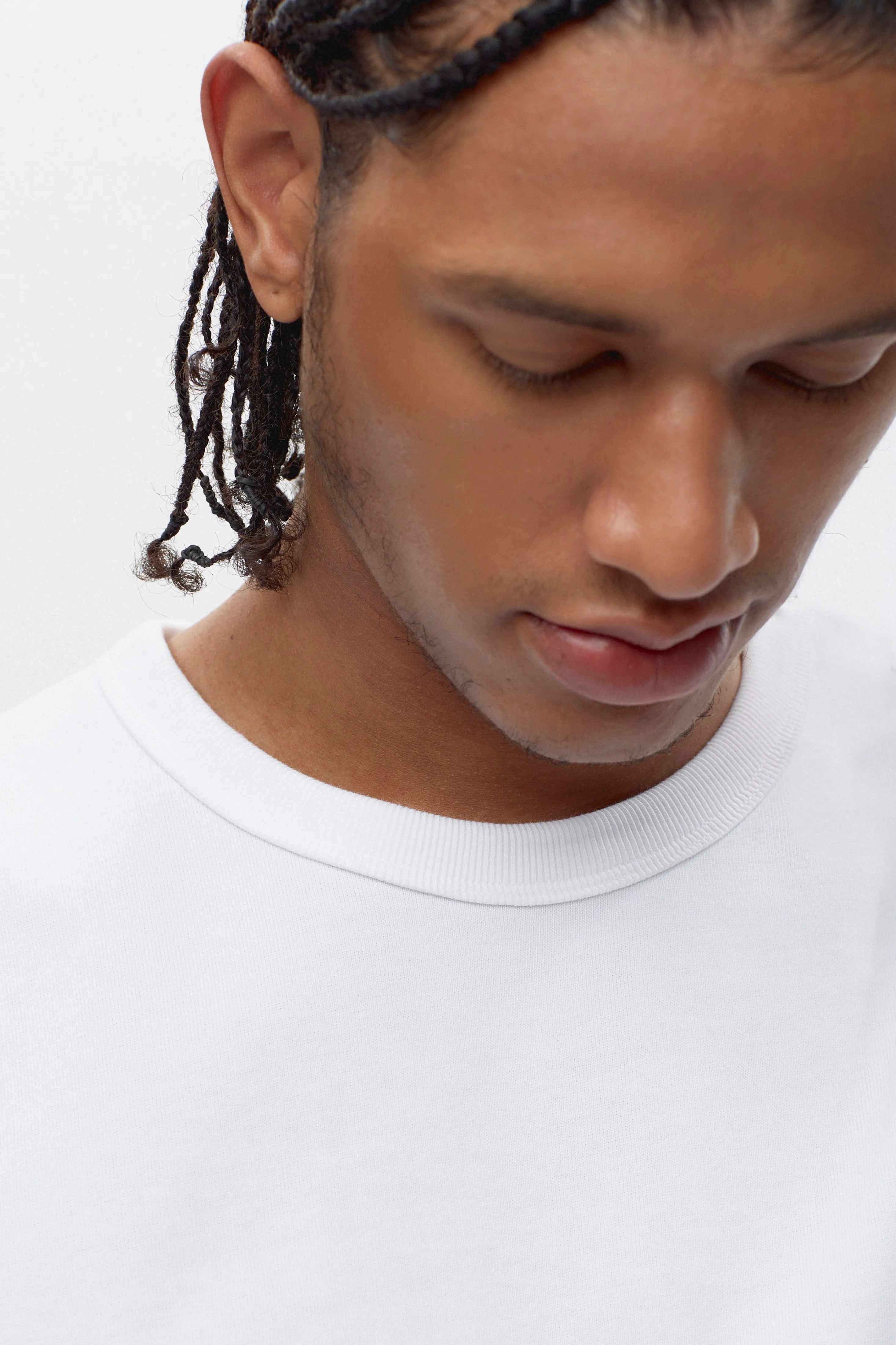 Men's Heavyweight Box Crew in White