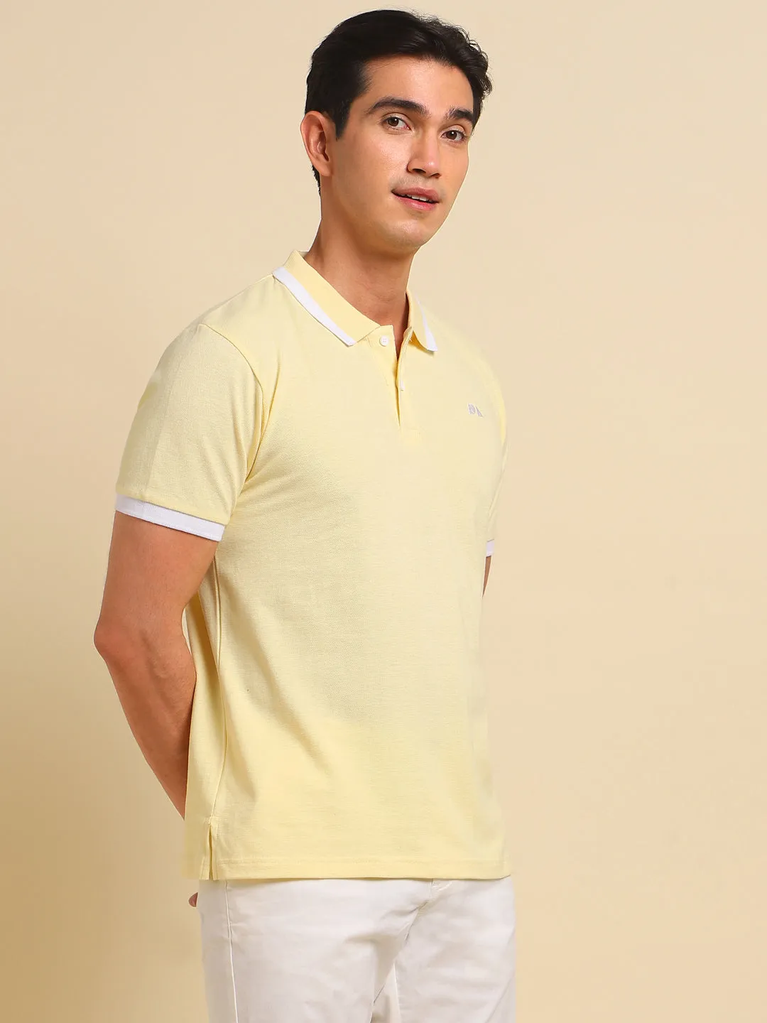 Men's Yellow Tshirts Wardrobe Essentials Soft And Stretchy Fabric