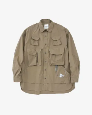 Multi Pocket Shirt Dark Beige