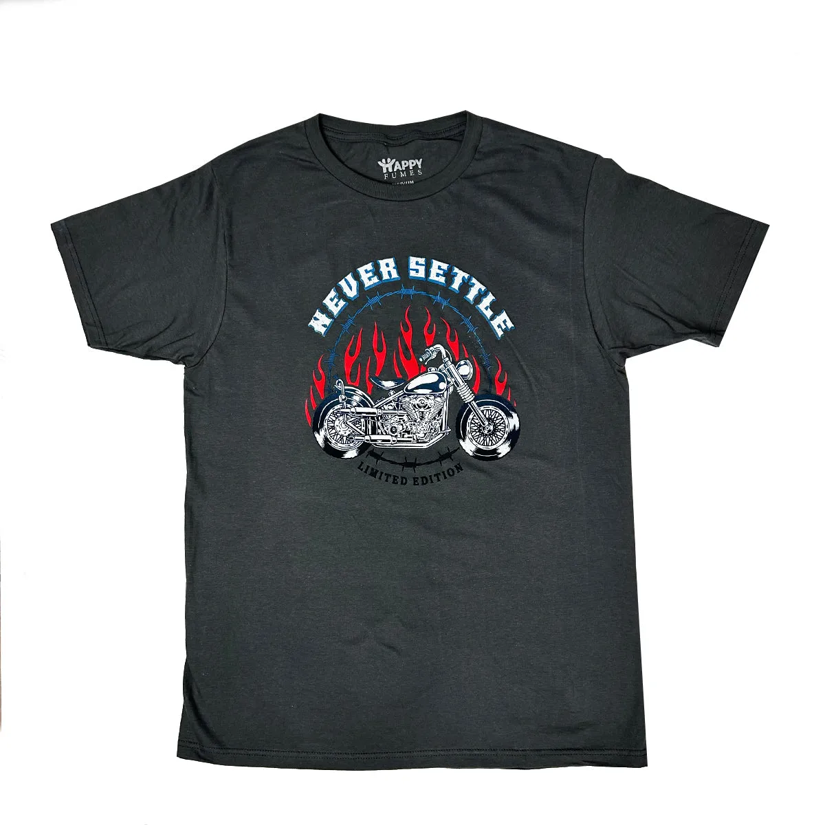 Never Settle Grey - Pack of 6 Units  1S, 2M, 2L, 1XL