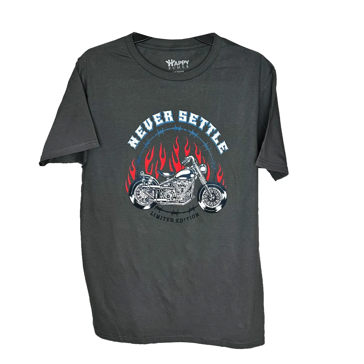 Never Settle Grey - Pack of 6 Units  1S, 2M, 2L, 1XL