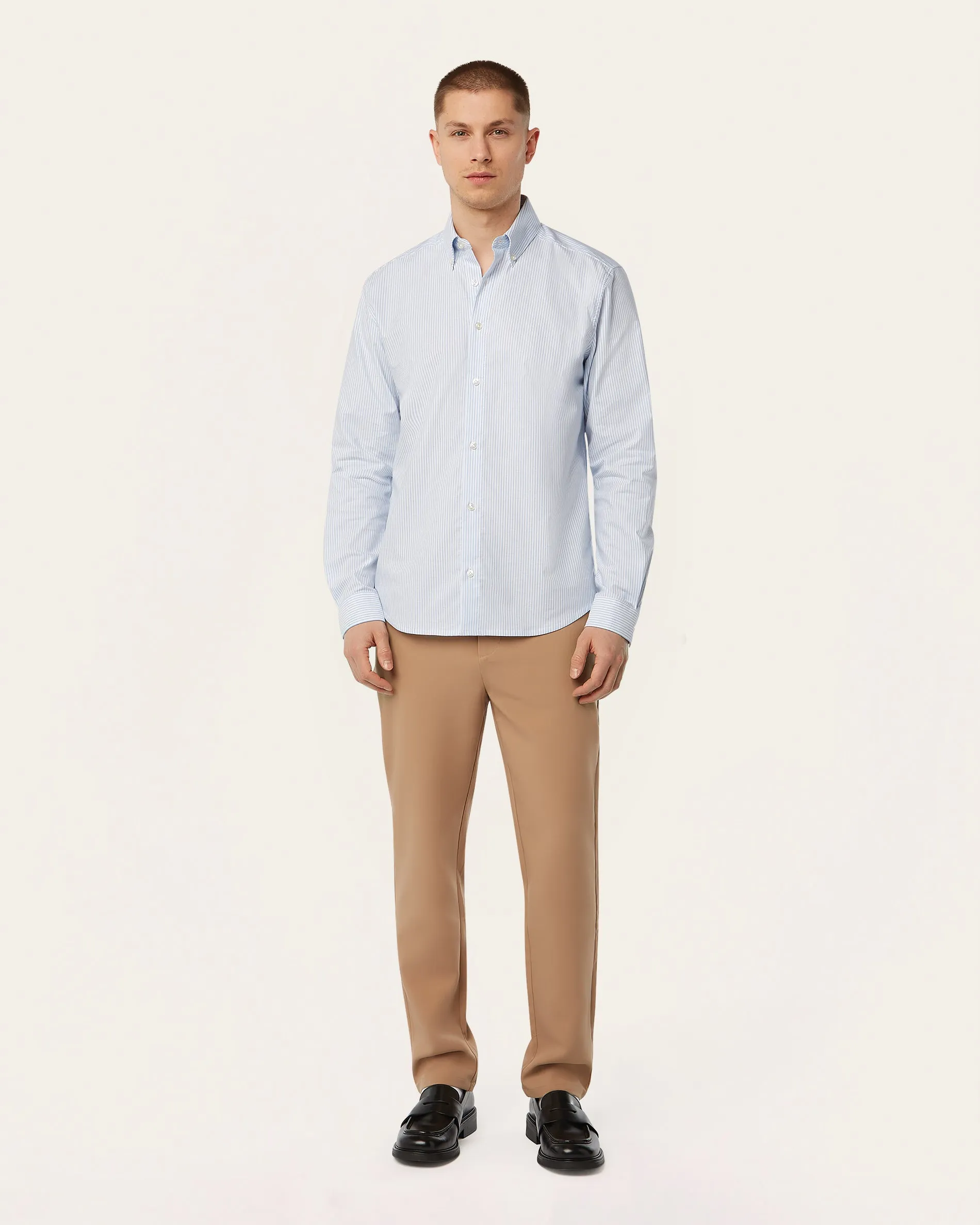 Oxford Shirt White / Blue Stripe