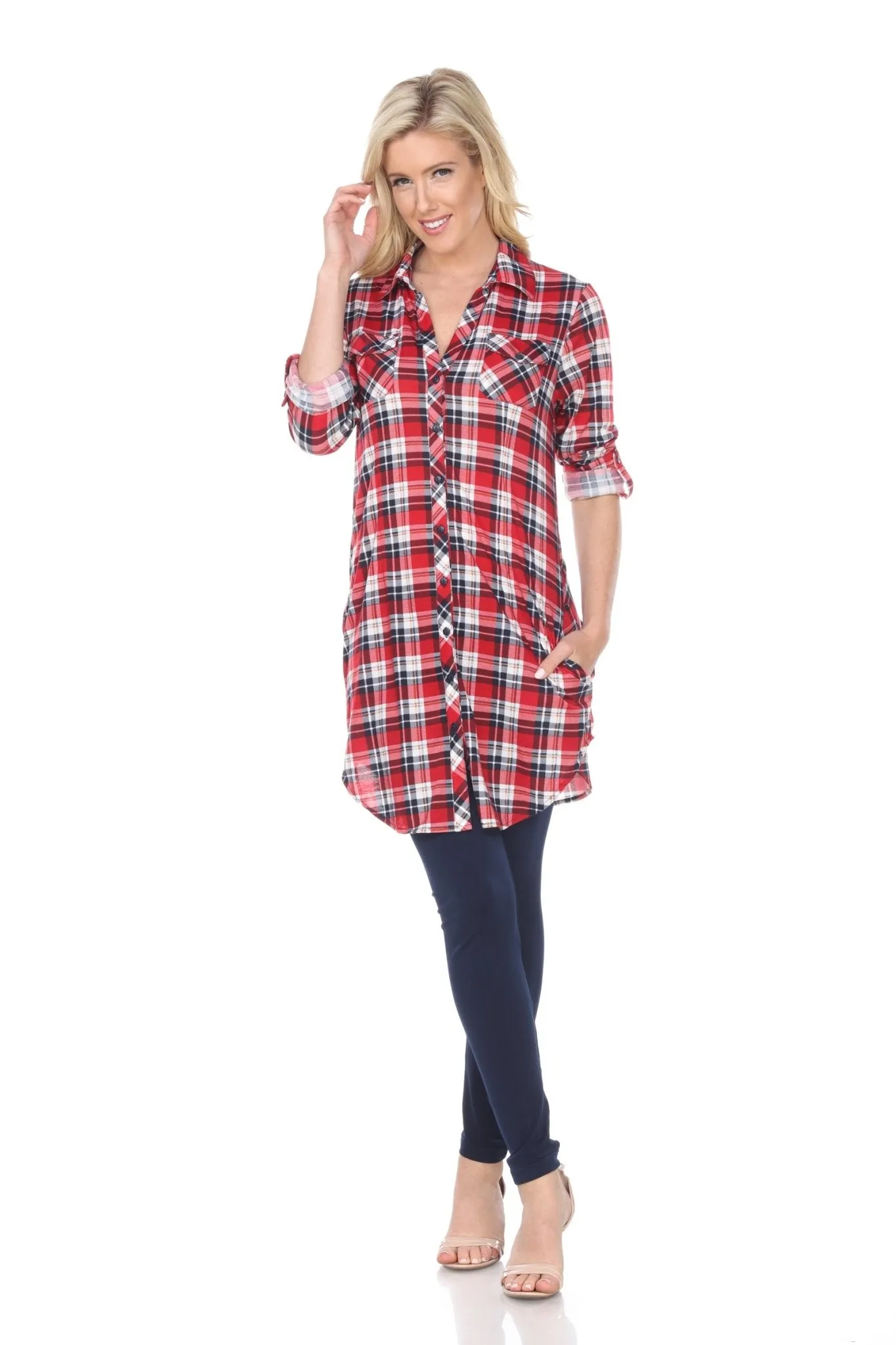 Piper Stretchy Plaid Tunic