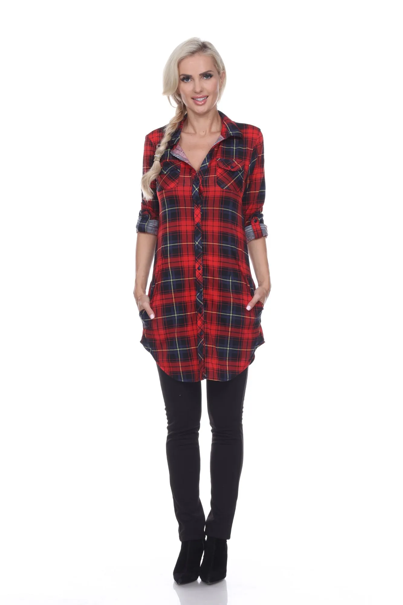 Piper Stretchy Plaid Tunic