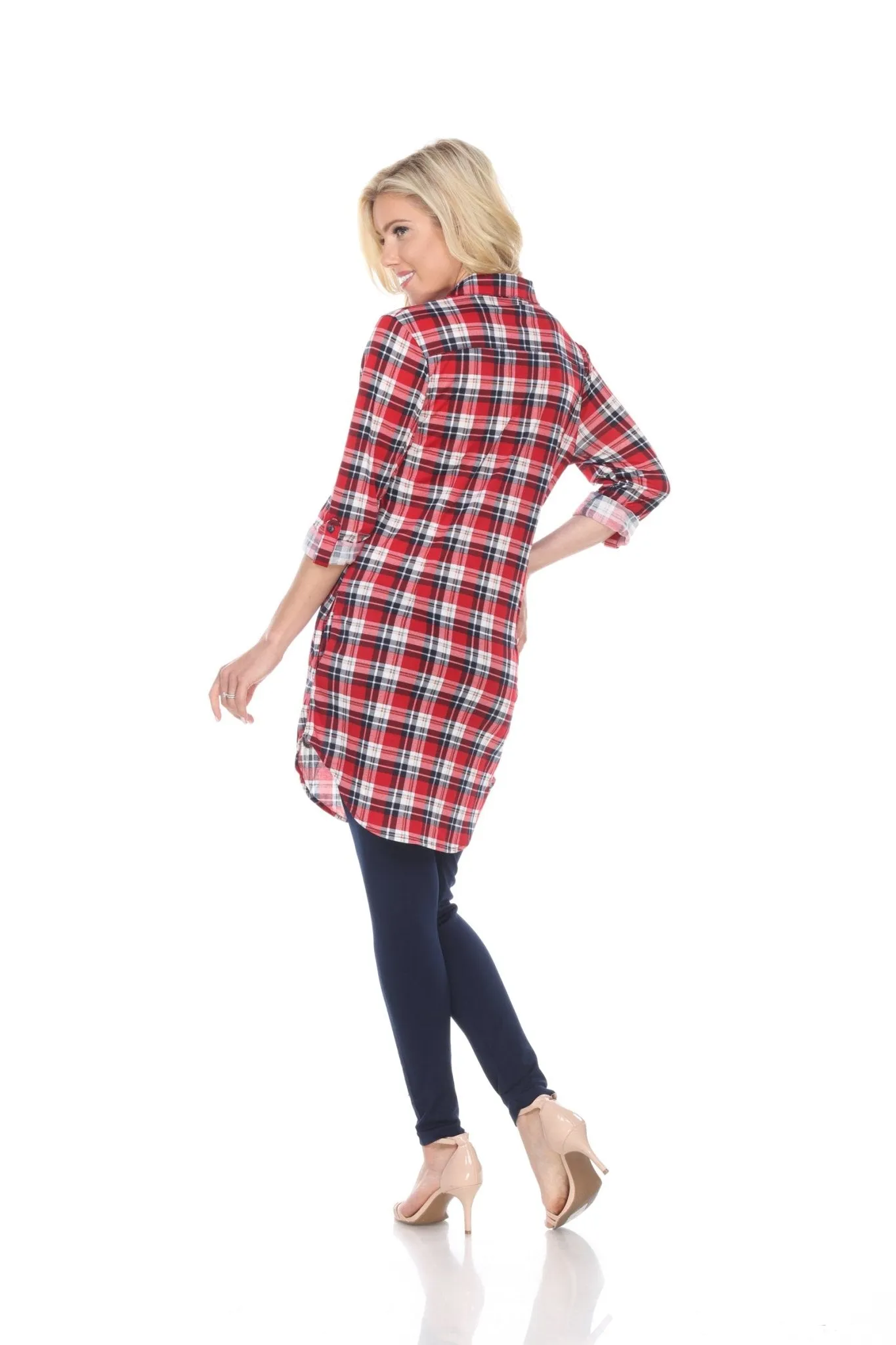Piper Stretchy Plaid Tunic