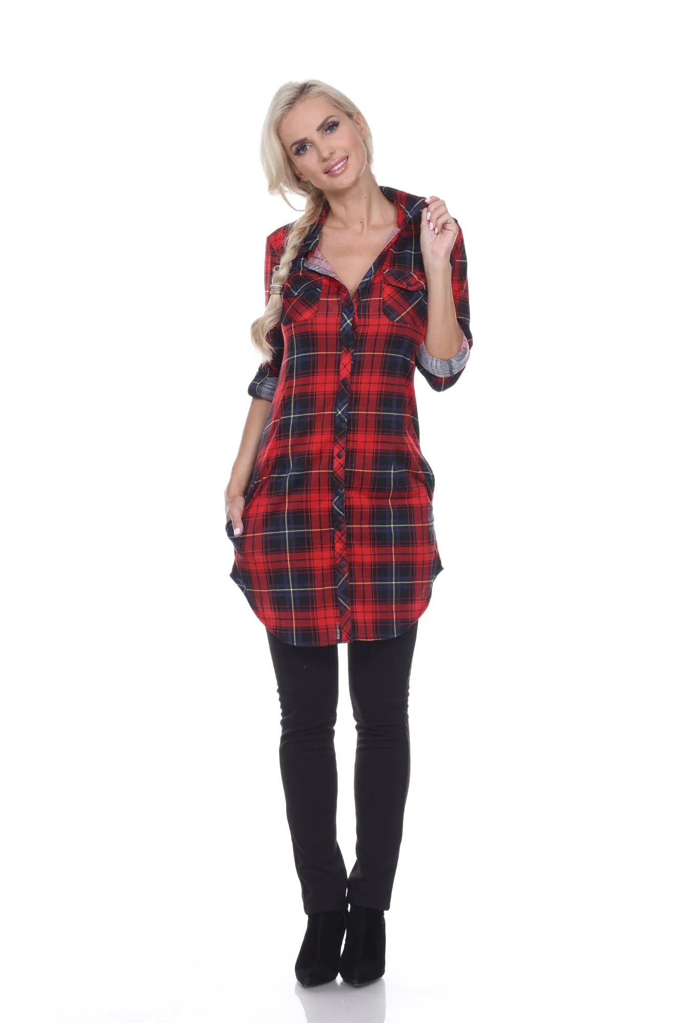 Piper Stretchy Plaid Tunic