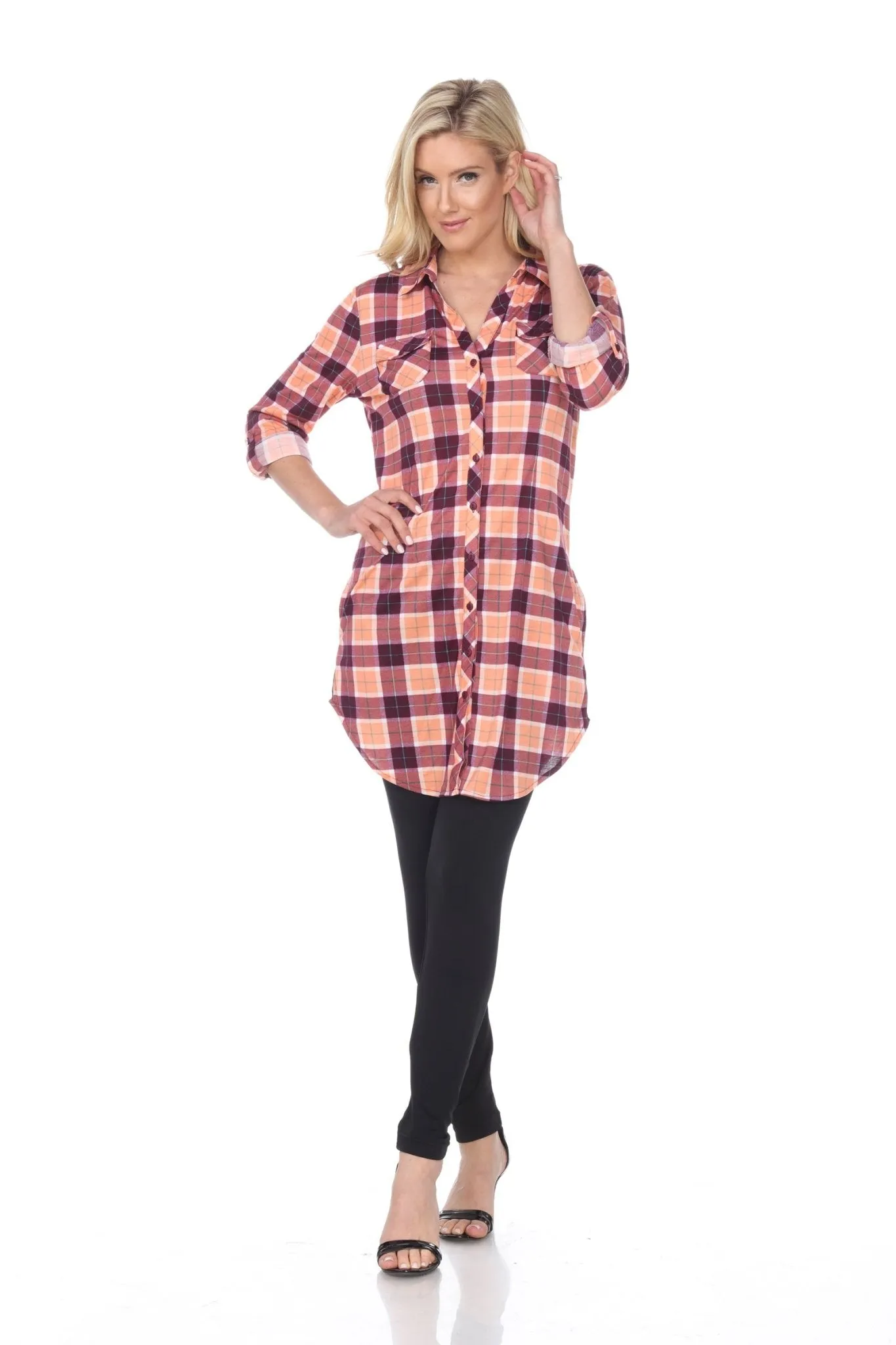 Piper Stretchy Plaid Tunic