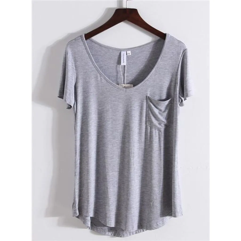 Premium Soft Basic Pocket T Shirt - 4 Colors