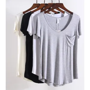 Premium Soft Basic Pocket T Shirt - 4 Colors