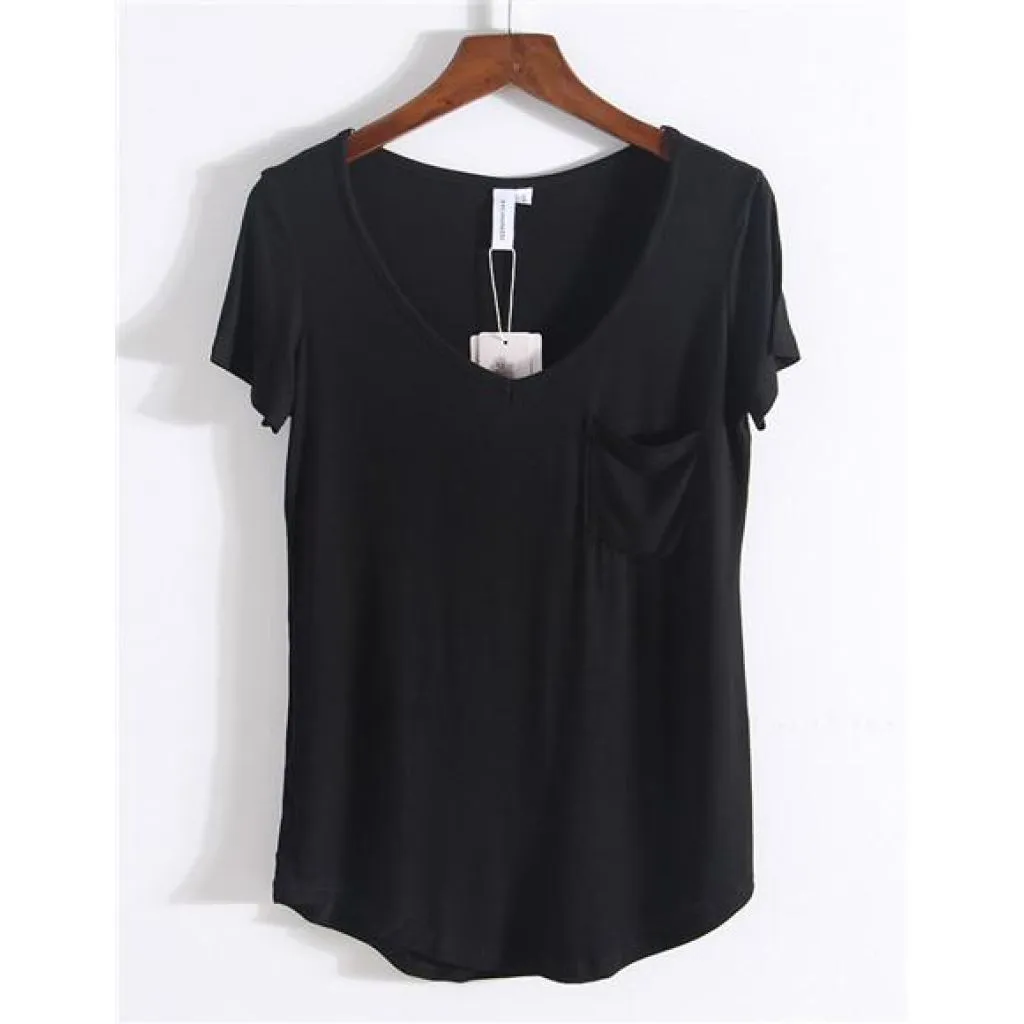 Premium Soft Basic Pocket T Shirt - 4 Colors